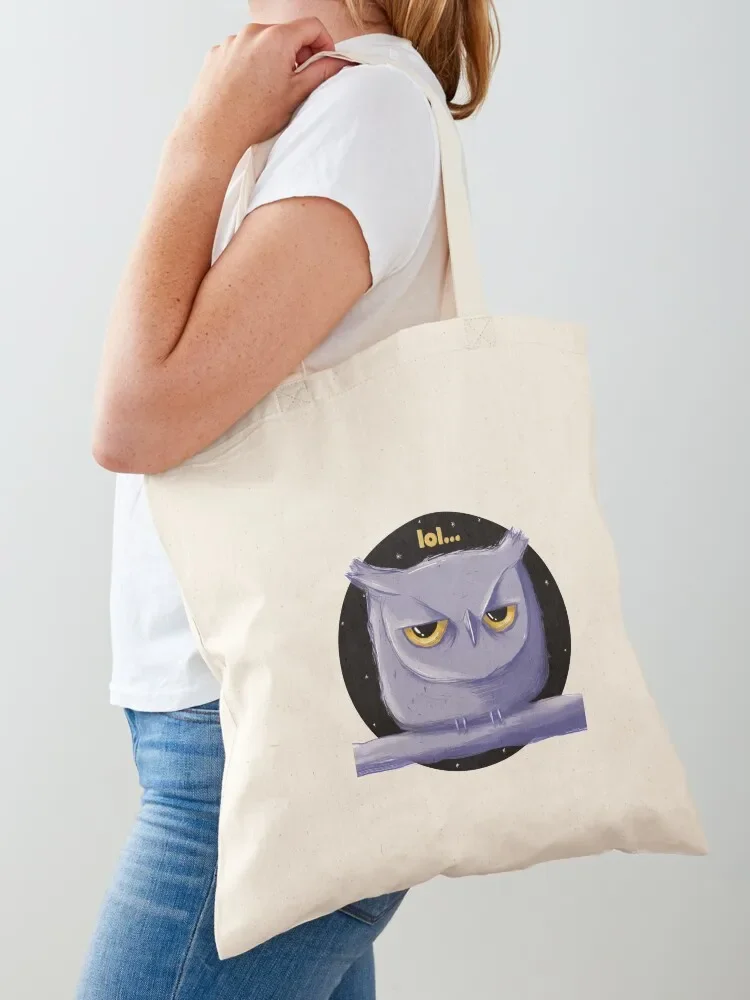 An amused owl Tote Bag Handbags Woman shopper bag cloth bag woman