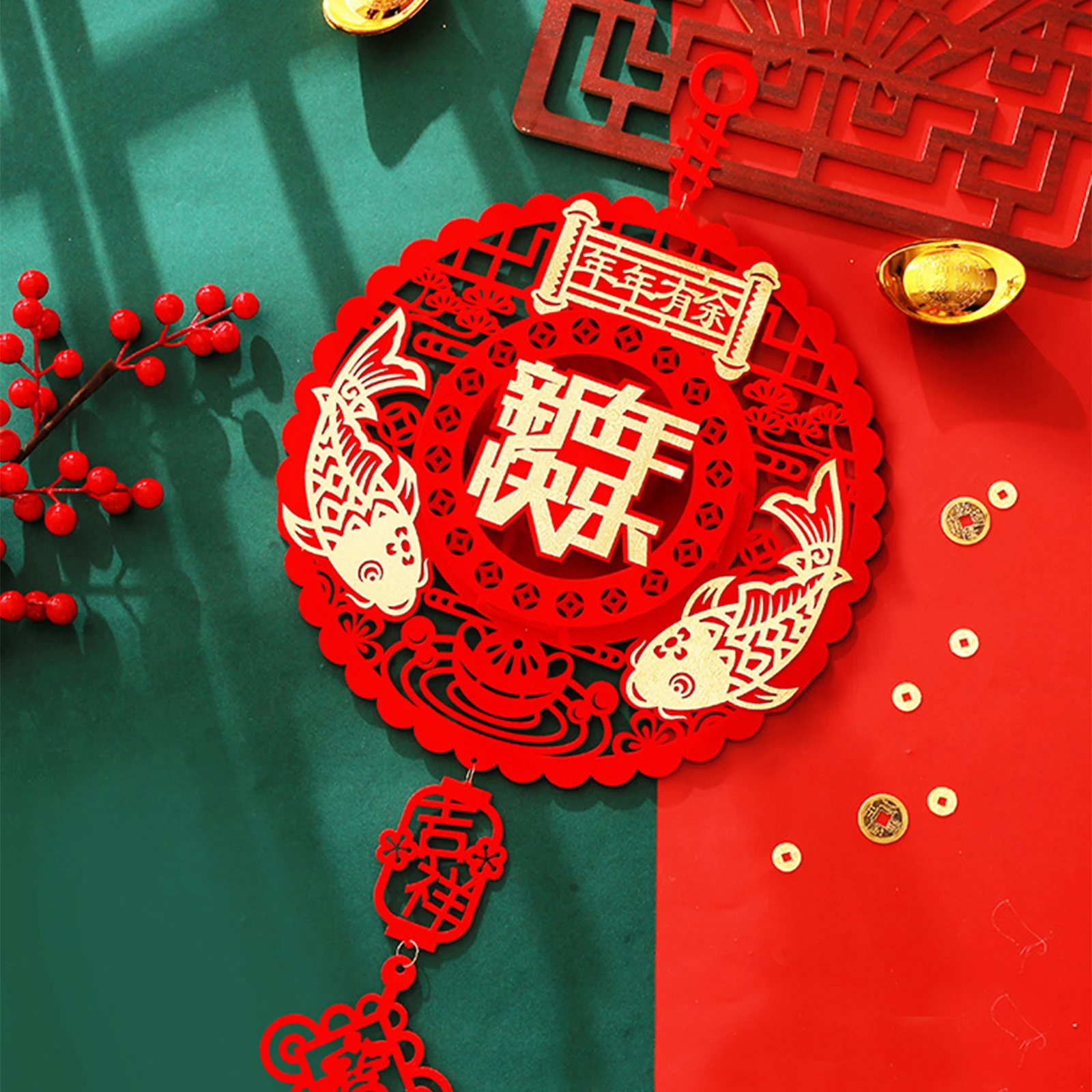 ZK20 Новогоднее китайское украшение с узлом, подвесное новогоднее весеннее праздничное оформление сцены, подвесное украшение