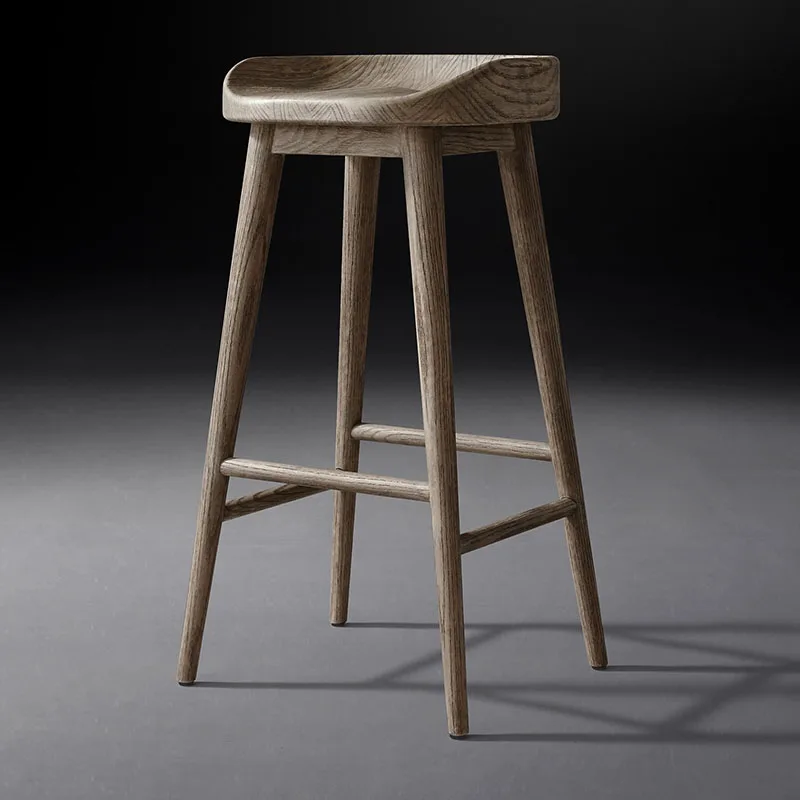 

Relaxing Minimalist Bar Stools Balcony Design Wood Modern Height Bar Stools Gray Restaurant Sillas Para Comedor Home Furniture