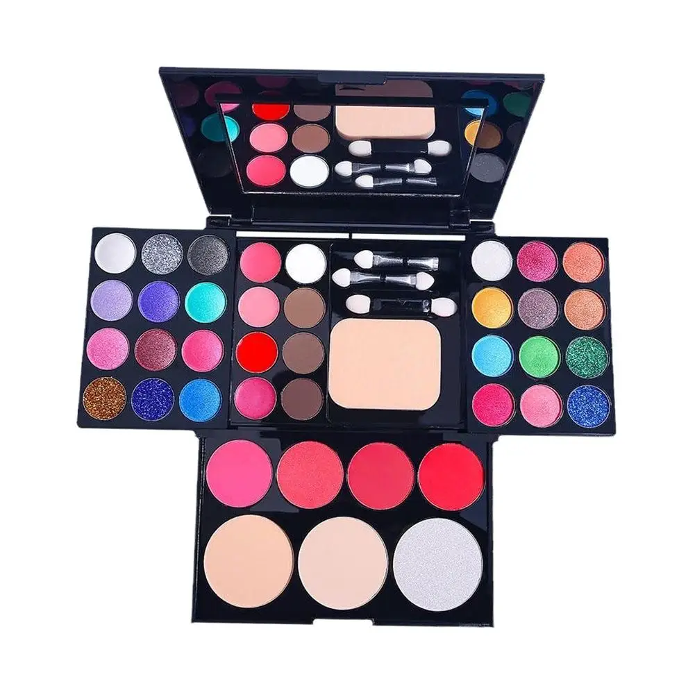 Palette de maquillage 39 couleurs pour les yeux, kit de fond de teint, fard à joues, ensemble de rouge à lèvres cosmétique, outils pour les yeux, I3D7, 1 pièce