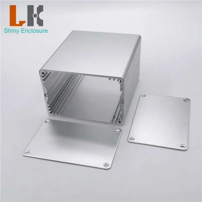 Alumínio Split Box Tipo Case, Projeto Enclosure, Eletrônico Instrumento DIY Caso, Silver Circuit Board Shell