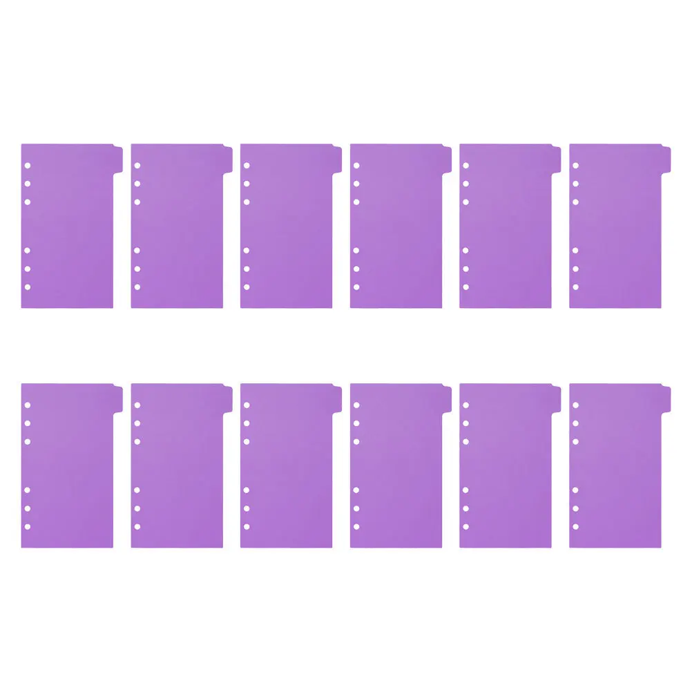 

2 set 2 Sets 6-Hole A6 Binder Dividers Pp Material Notebook Divider For Planner Recipe School Supplies Plastic Tab Dividers