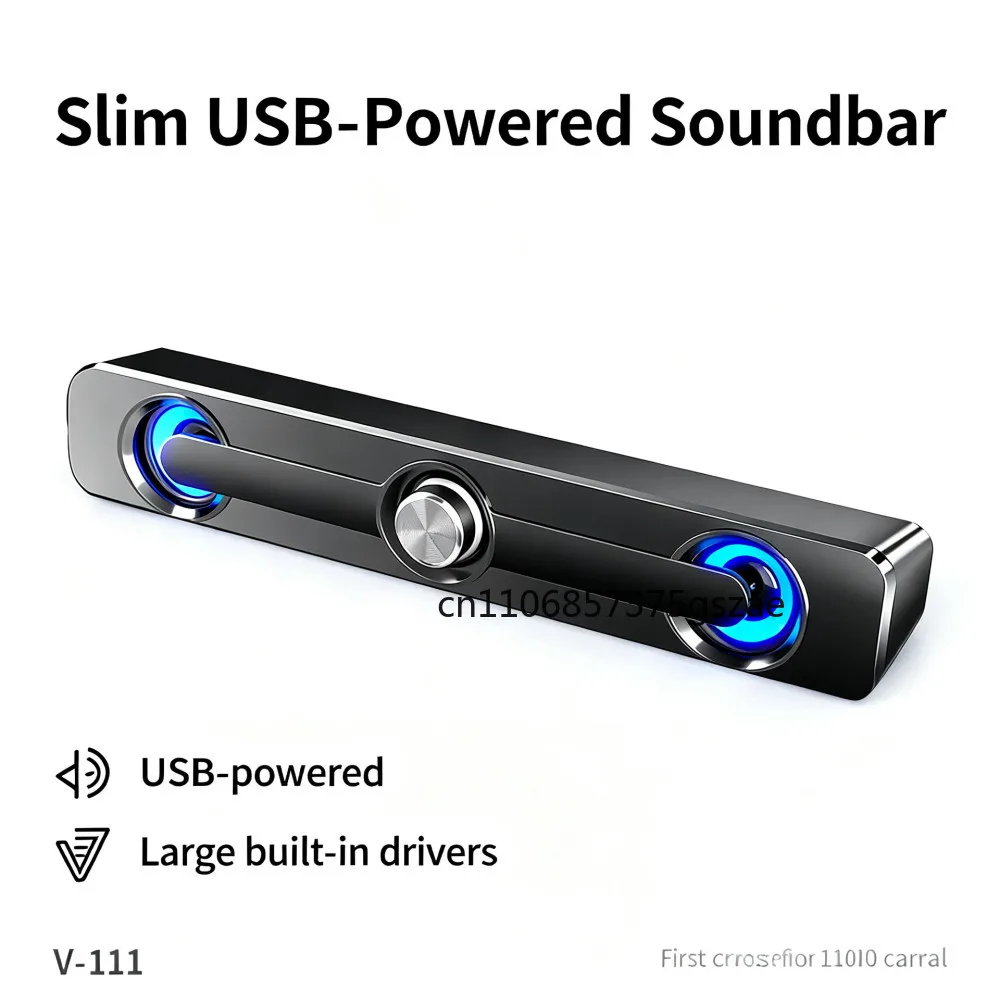 Sound Bar Bluetooth USB Wired Speakers Bar Stereo Speaker For Projector PC Laptop Phone Computer 3.5mm Aux Speaker view 2