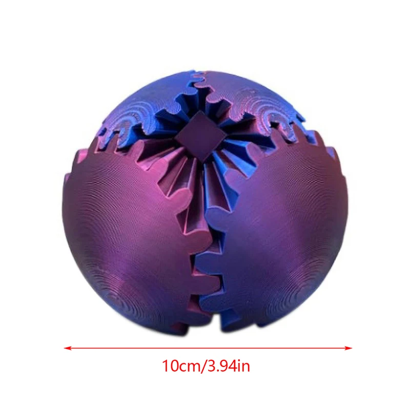 10CM Gear Ball 3D Printed Gear Ball Spin BallCube Fidget Toy GearSphere Desk Ball Fidget Toy GearSphere Desk Toy For Stress