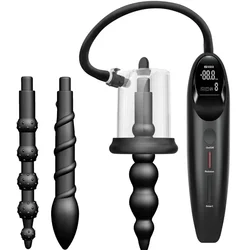 Male Smart Rosebud Electric Pump Vacuum Sucking Massage Prostate Stimulator Anal Dilator Masturbation Device Butt Plug Set Toys