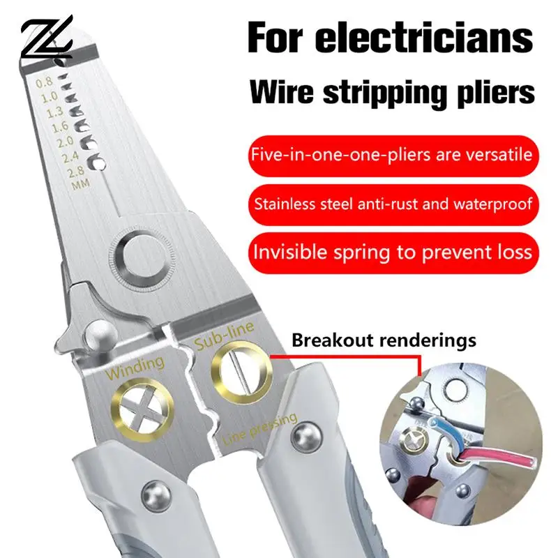 Wire Stripper Decrustation Pliers Multi Tool Ire Stripper Electric Cable Stripper Cutter Multifunctional Wire Repair Tool Pliers