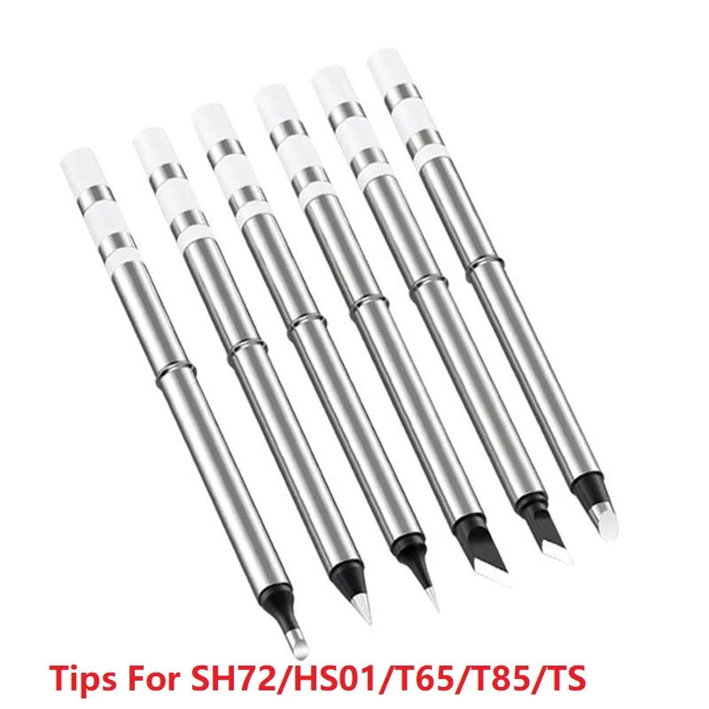 SH72 Soldering Iron Tips Compatible For HS01 T85 T65 TS Welding Soldering Station Handle Head Universal Replacement Tools