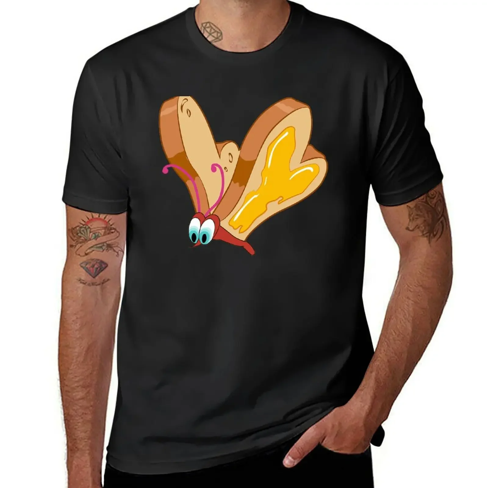 Bread and Butterfly T-Shirt anime figures basketball graphic tees mens big and tall t shirts