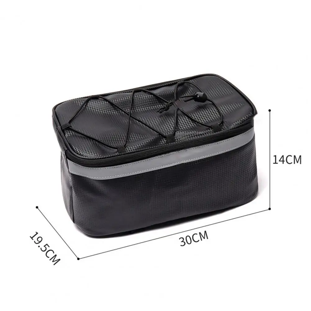 7L Bike Pannier Bag Waterproof Fastener Tape Fix Belt Reflective PVC Bike Trunk Bag Back Seat Bag Rear Seat Bag Mtb Accessories