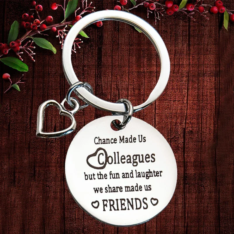 

Charm Coworker Going Away Gift Keychain Pendant Coworker Leaving Gift Key Chain Keyrings Retirement Gift for Friends Female Male