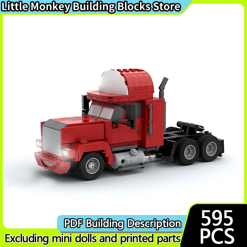 

Популярный конструктор MOC: Модульный тяжелый грузовик-транспортер, развивающая игрушка для детей, подарок на праздник, набор для сборки