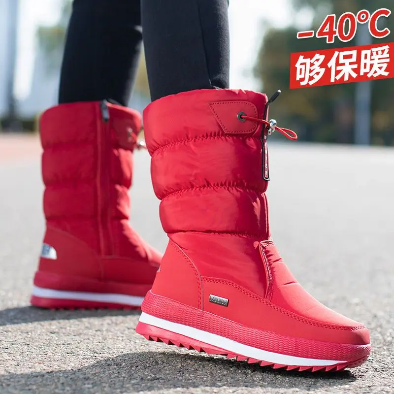 Women Snow Boots Platform Winter Boots Thick Plush Waterproof Non-slip Boots Women Winter Shoes Warm Fur Botas mujer WSX701