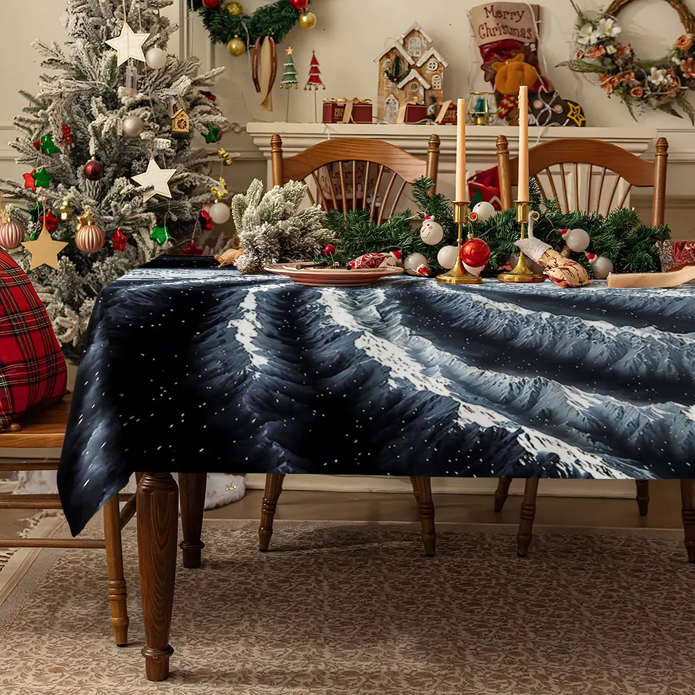 Black fluid Waterproof table cloth, splash-proof tablecloth, for party, Halloween, Christmas, dining, camping