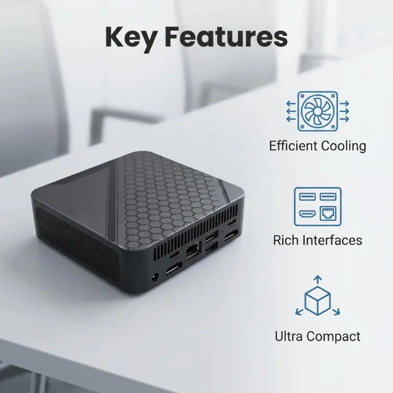 Intel N95 Space-Saving Mini PC 2026 New Model Dual Band WiFi6 BT5.2 16GB RAM Big Storage 2TB SSD Travel Portable Office Computer