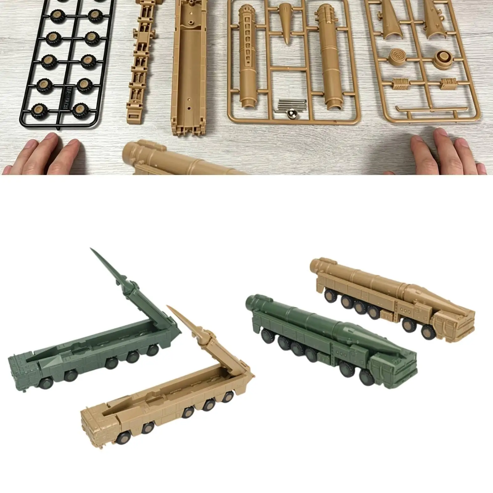 2Pcs 1/144 Armored Vehicle Building Kits for Collection Adults Keepsake