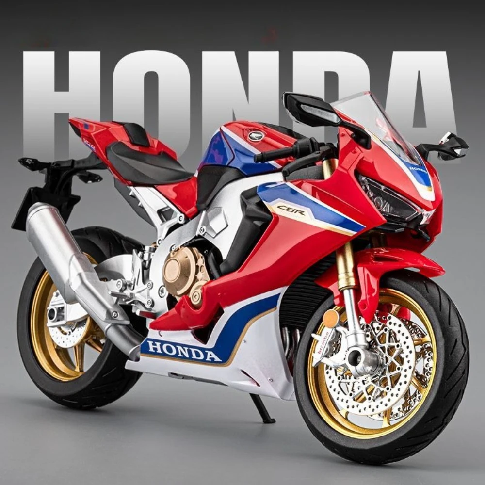 โมเดลรถมอเตอร์ไซค์ฮอนด้า CBR1000RR 1:9 ของเล่นรถมอเตอร์ไซค์อัลลอยด์หล่อขึ้นรูป ซูซูกิ ฮายาบูสะ รถมอเตอร์ไซค์จิ๋ว ระบบกันสะเทือน สำหรับเด็ก ของขวัญ