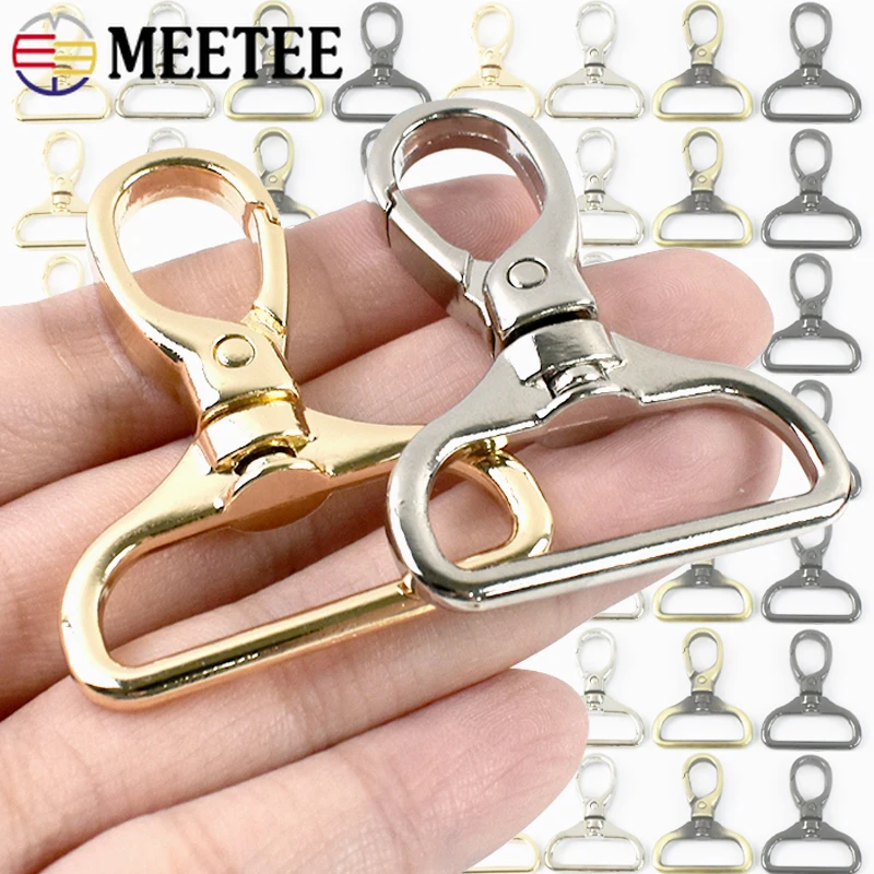 

5/10/12P 15-32mm Metal Buckles Swivel Lobster Clasp Carabiner Clips Webbing Bag Strap Trigger Snap Hook DIY Hardware Accessories