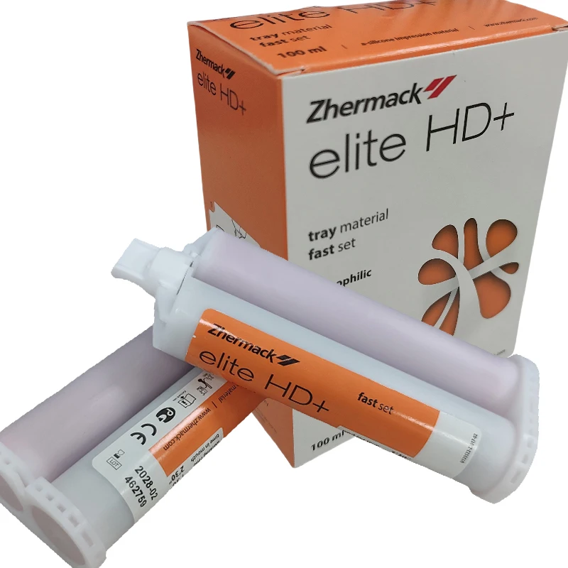 50ml X 2 Zhermack elite HD+ Fast Set Tray Materials Denta Lab Hydrophilic Marginal Plasticizing Impression  Moulding Material