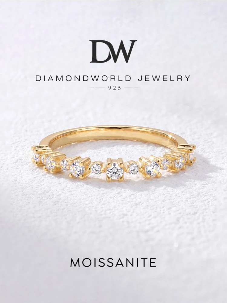 Echte Moissanit-Diamant-Sternenlicht-Ringe für Frauen, Hochzeit, Jubiläum, Alltag, 925 Sterling Silber, Hochwertiger Schmuck – Detail 1