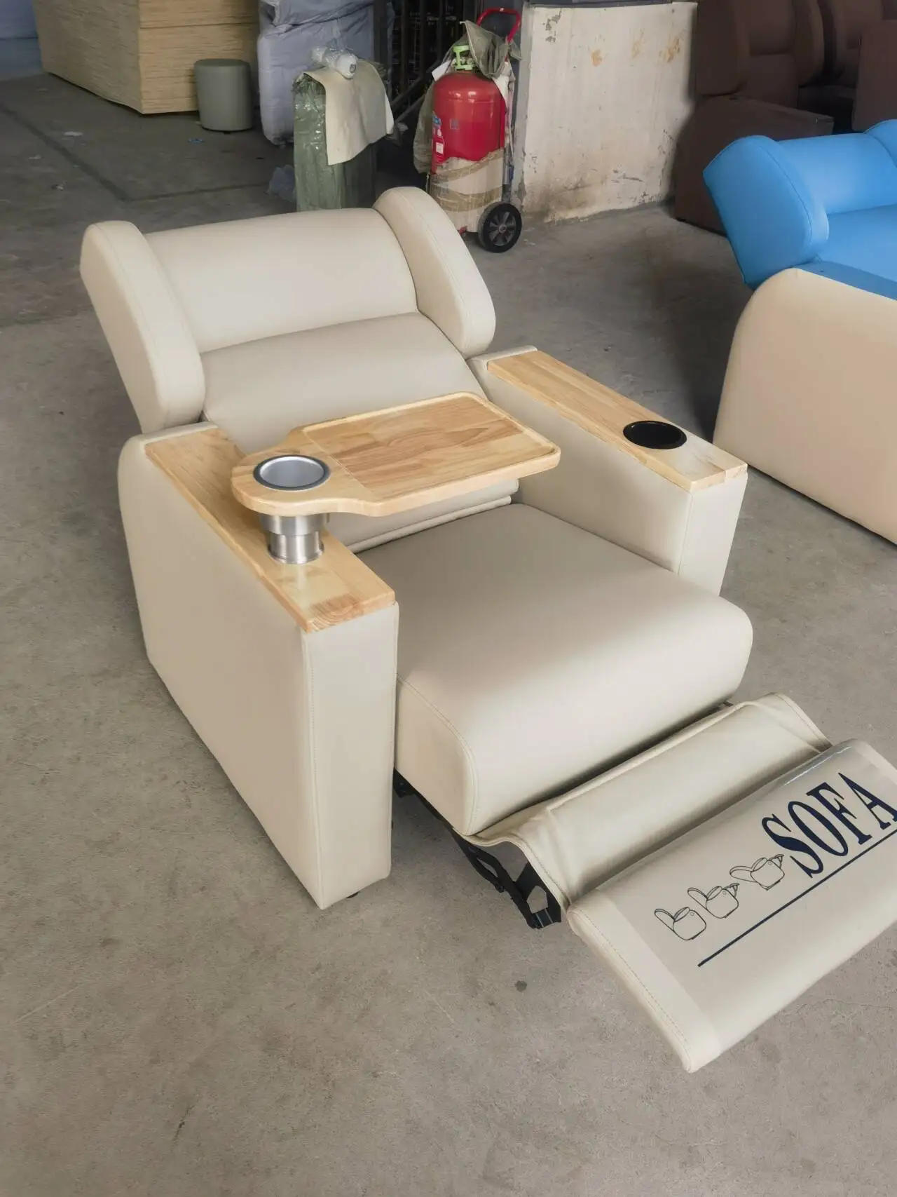 Medyczna sala poczekalni infu sion Pojedyncza sofa Ręczne wysuwane rozkładane krzesło