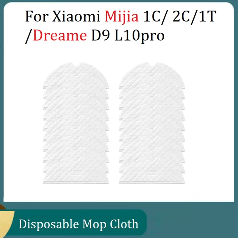 Disposable Mop Cloth For Xiaomi Mijia 1C/ 2C/1T /Dreame D9 L10pro Vacuum Cleaner Replacement Parts Rag