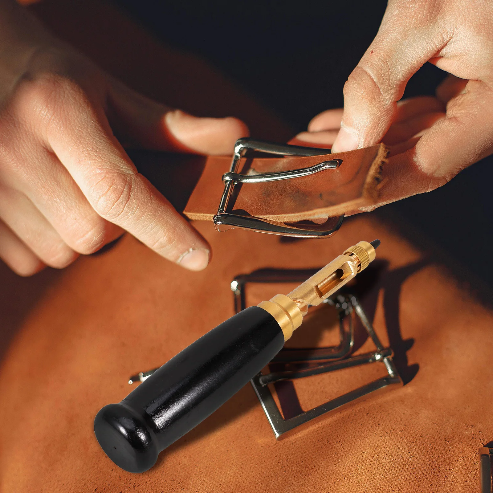 

Adjustable Punch Tool with Multiple Tips Metal Hole Punch for Belt Bag Watch Strap Repair Heavy Duty Craft Punching Set