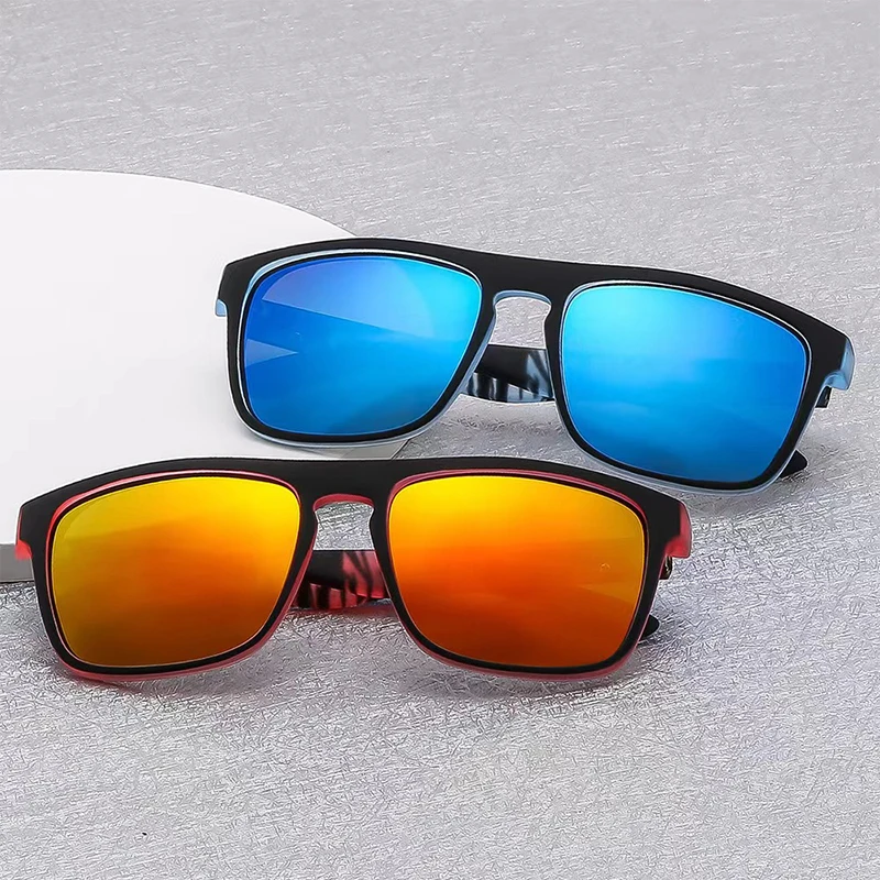 COOLMEN Men's Square Polarized Sunglasses Yellow Lens Anti-Glare Night Vision UV400 Eyewear for Driving 888