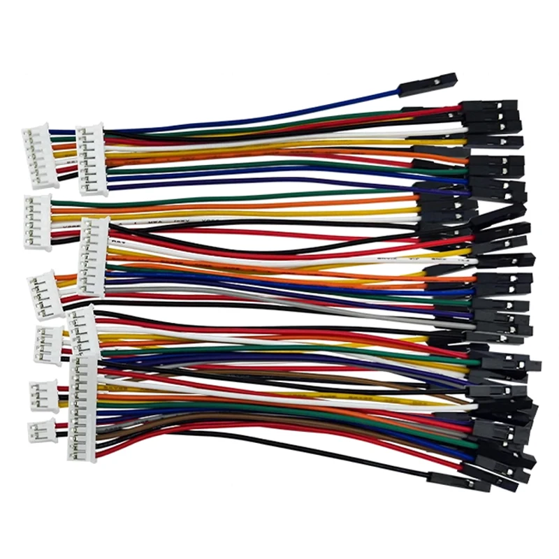 10Pcs PH2.0 to Dupont line  electronic wire-2P/3P/4P/5P/6 Pin To 2.54mm Dupont Male/Female Wire Connector Color Cable