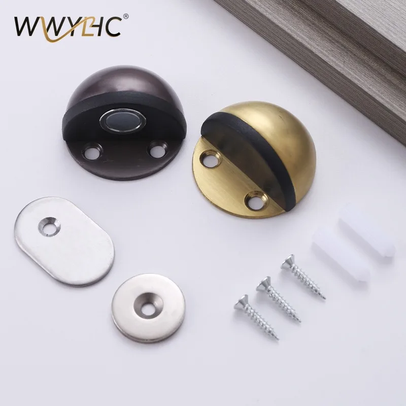 Suitable for Stainless Steel Touch Door Top Collider Ground Suction Barrier Door Device Semi-circular Door Stopper