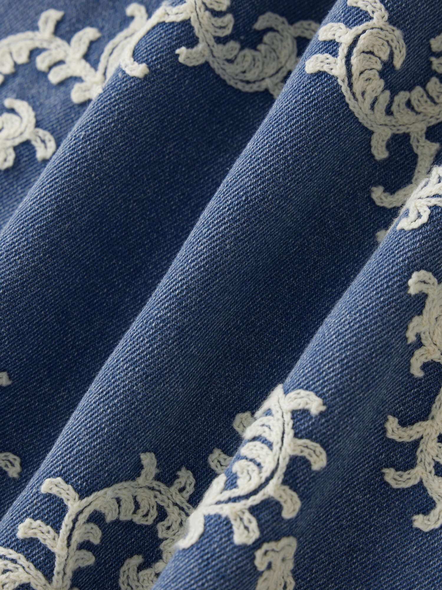 ผู้หญิง DENIM เสื้อถักโครเชต์แจ็คเก็ตดอกไม้เย็บปักถักร้อยรอบคอปุ่มปิดแขนกุดฤดูร้อน Streetwear