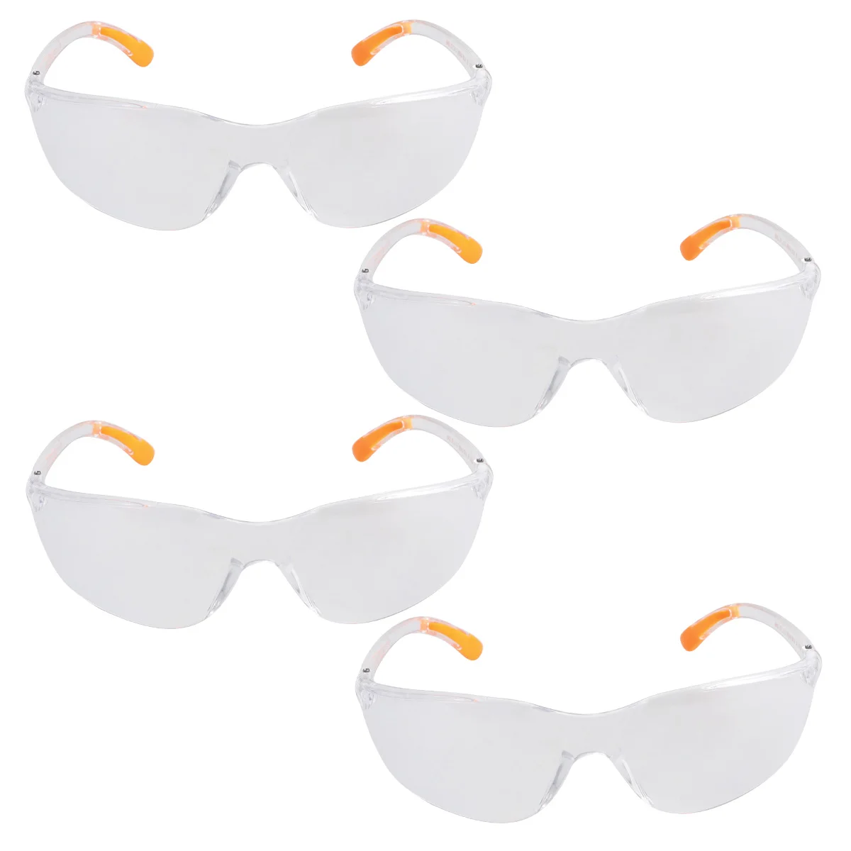 

4pcs Anti-impact Glasses Protective Goggles Splash Proof Eye Sealing Clear PC Comfortable Fit