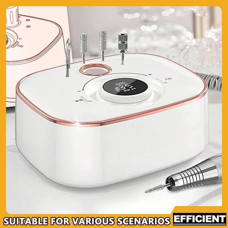 

Professional Electric Nail Sander Set 35000RPM Low Noise Manicure Drill LED Display Nail Care Tools Accessories for Salon Use