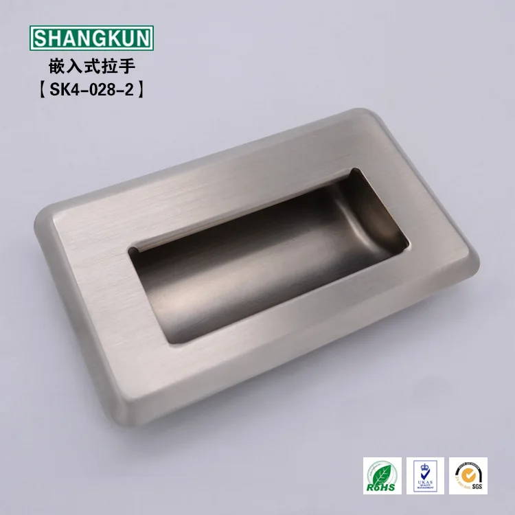 SK4-028-2 Industrial hardware stainless steel door handle kitchen emergency door invisible handle embedded handle