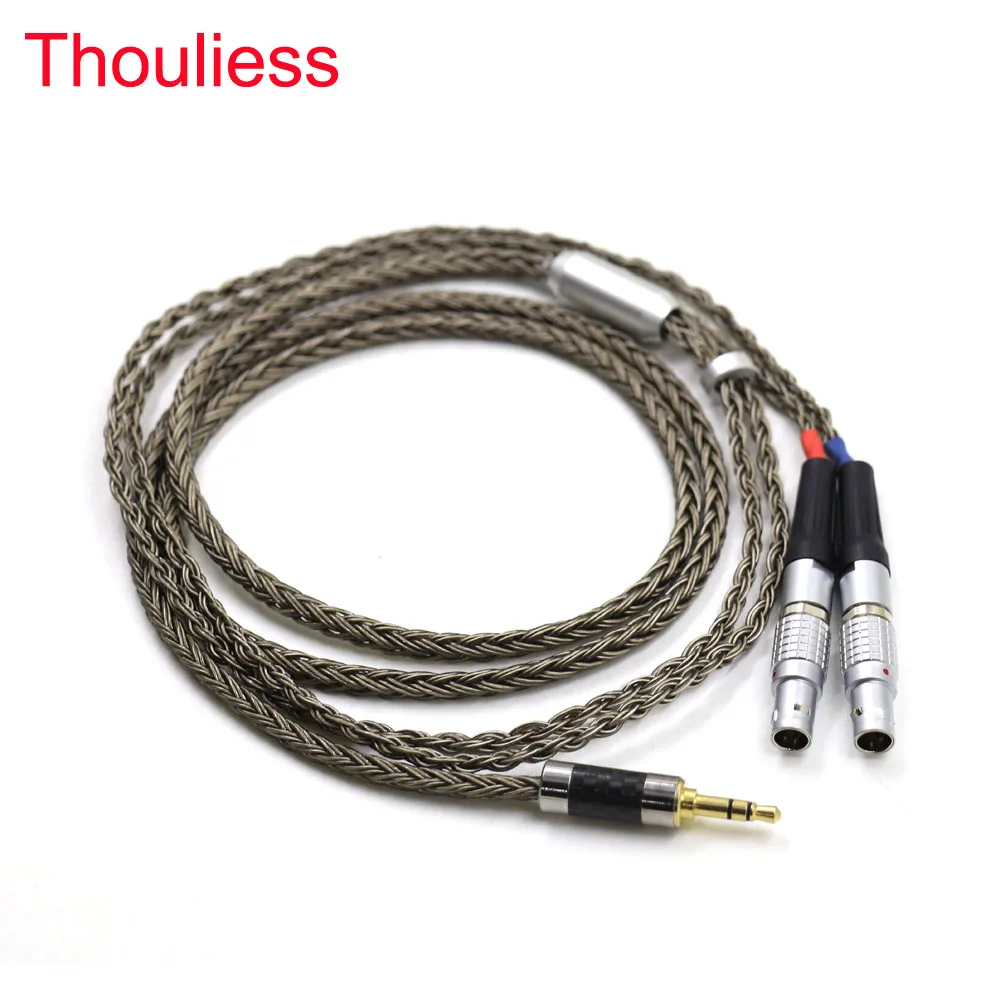 Xlr 2.5 3.5 4.4 mm HIFI 16 Core Silver Plated Headphones Replacement Cable Upgrade Cabl for Focal Utopia ELEAR Headphones