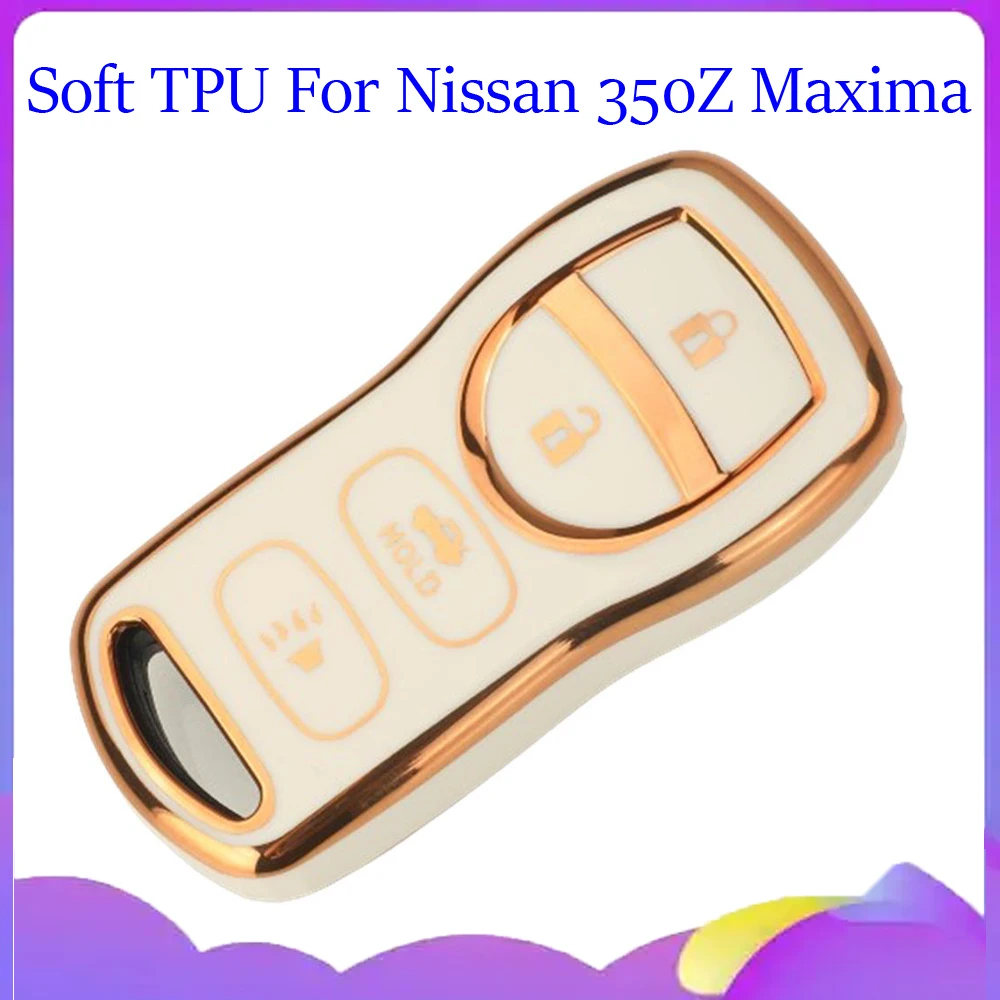 Jingyuqin New 4BTN Soft TPU Remote Car Key Case FOB For Nissan 350Z Maxima Sentra Armada Titan Kicks Murano Accessories Part
