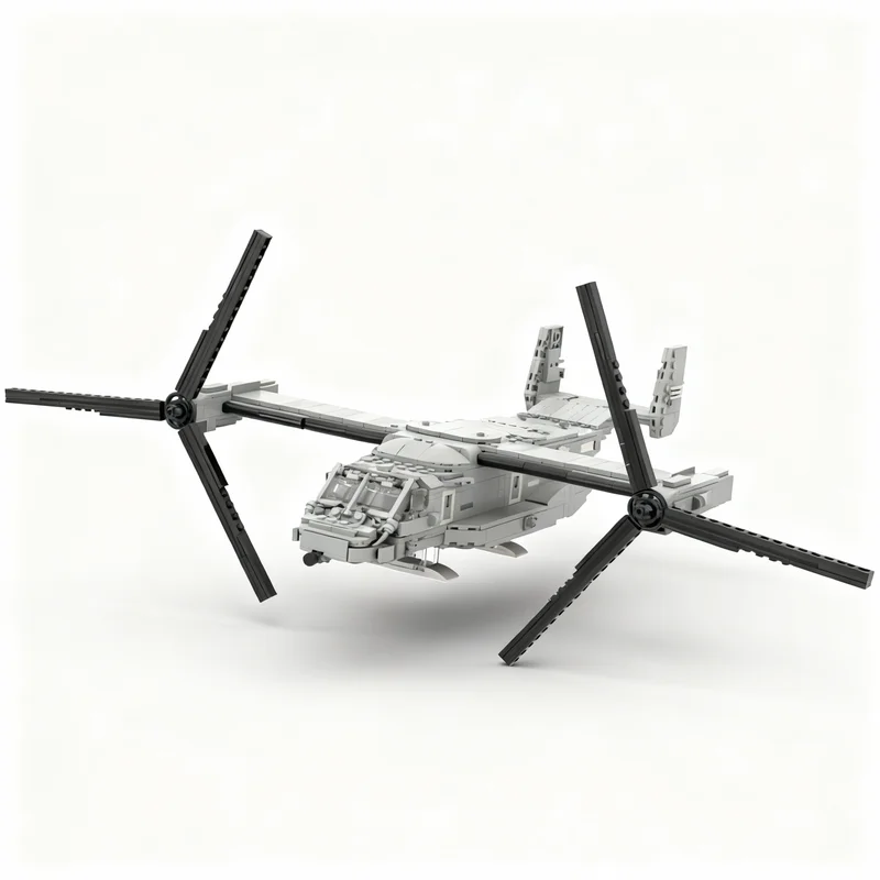 

865PCS MOC Creative Model Bell Boeing V 22 Osprey DIY Building Blocks Home Decor Display Birthday Gift Collectible Collection