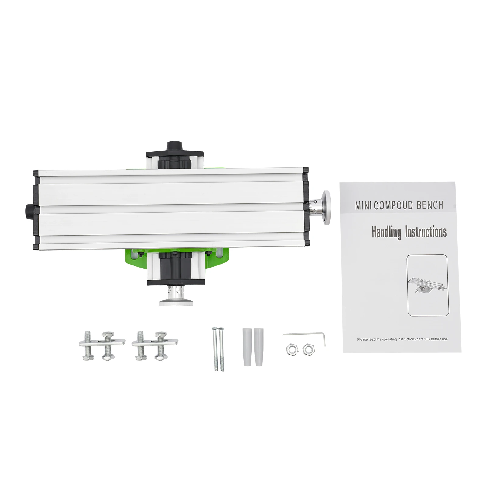 Worktable Mini Multifunction Milling Table Compound Kit Slide Desk Machine, Stable Base, Aluminum Tabletop