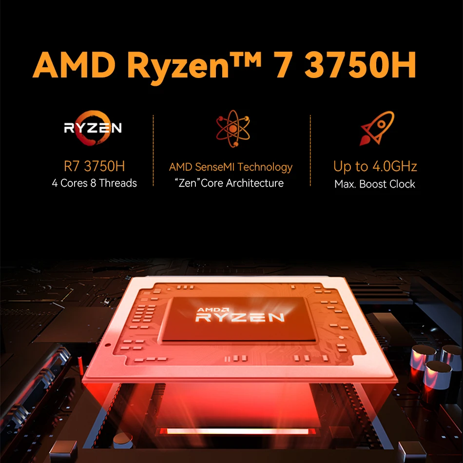 Imagem -03 - Mini pc Amd Ryzen 3750h Núcleos Threads até 4.0ghz 2x Ddr4 Slots M.2 Nvme Ssd 2.4g 5g Wifi Bt4.2 4k Uhd Windows 11