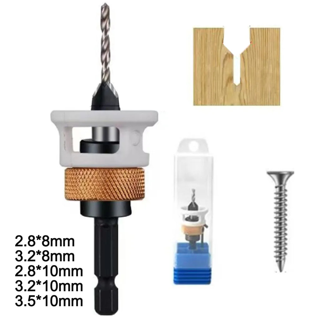 

1 шт., деревообрабатывающий предел, четырехгранная зенковка, легированная головка, дрель с конусными отверстиями, регулируемая глубина, ступенчатая дрель, скрытая винтовая зенковка