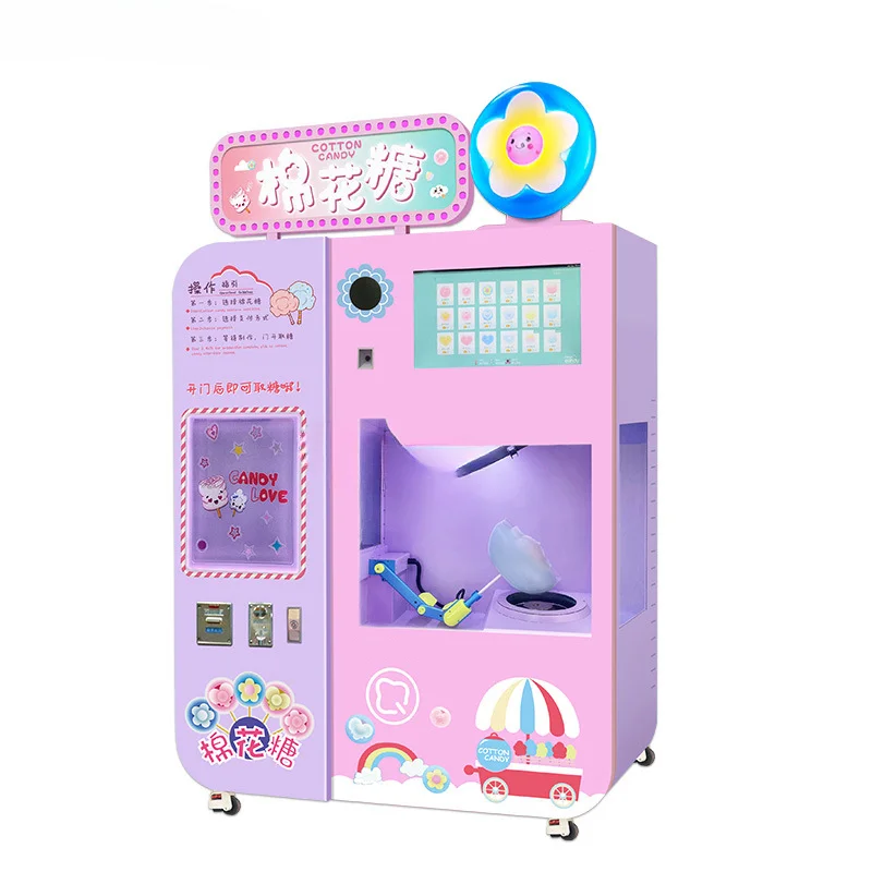 commercial electric cotton candy machine high quality cotton candy floss vending hot sale cotton candy vending machine