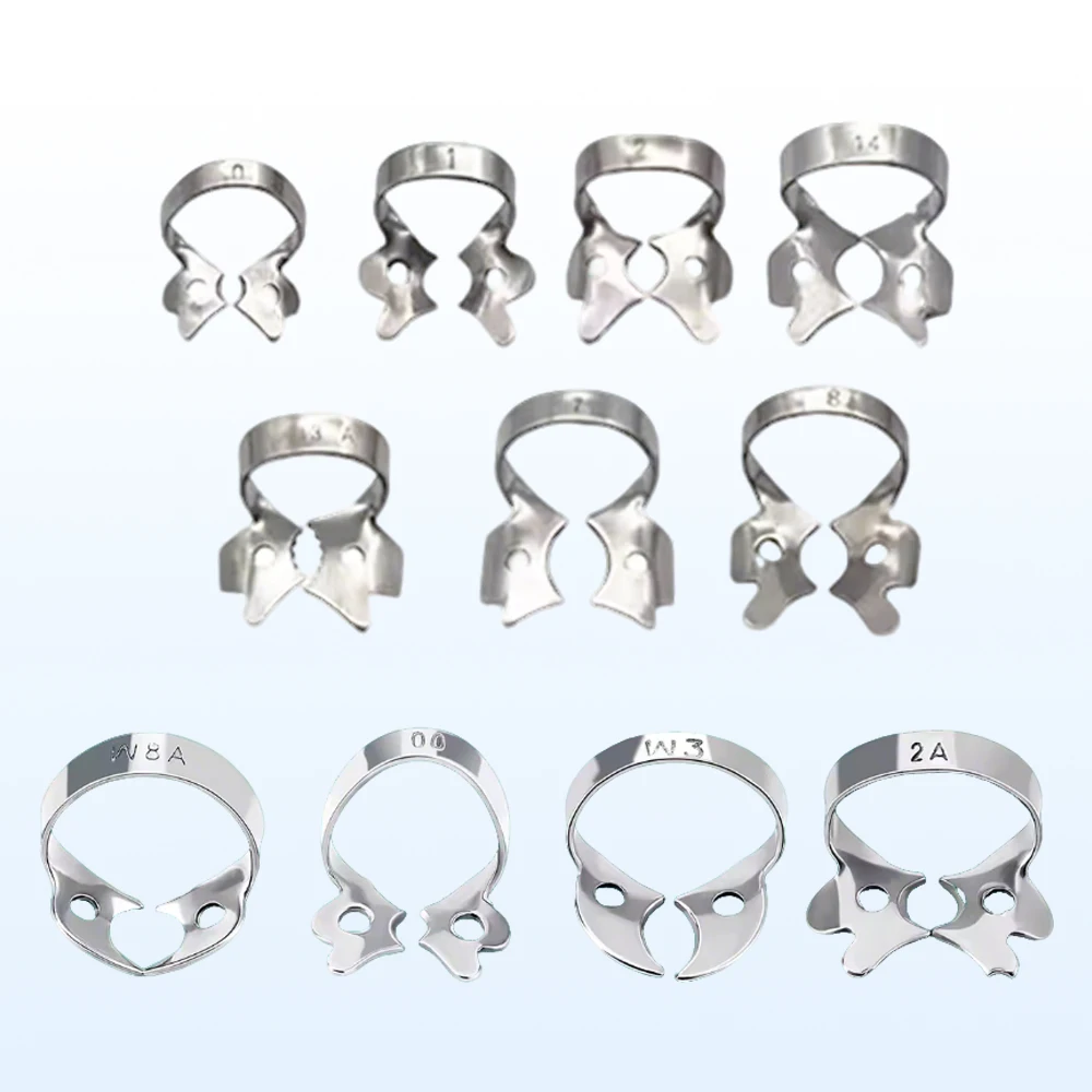 

Size 50 Stainless Steel Rubber Dam Clamps for Dentistry Used in Endodontic Restorative Orthodontic and Clinical Dental Procedure