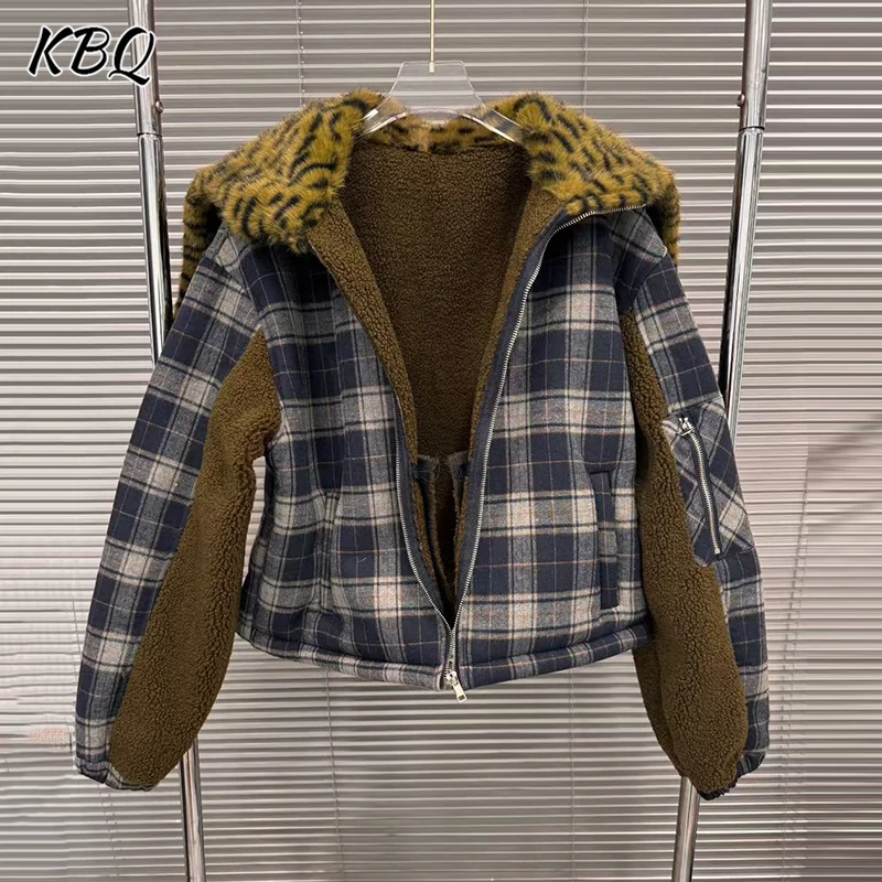 

KBQ Losoe Повседневные хитовые цветные сетчатые шикарные куртки для женщин с лацканами и длинным рукавом с леопардовым принтом Меховое повседневное пальто Женская мода