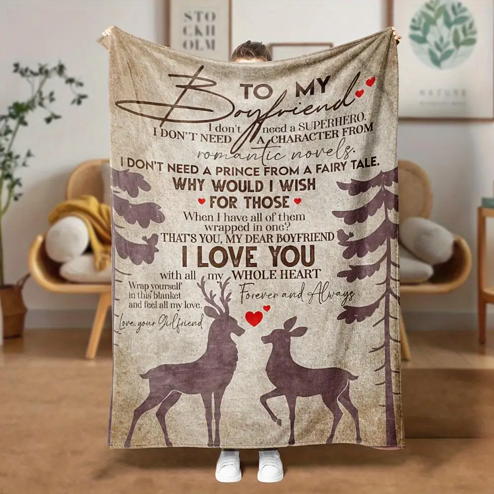 Blanket - Soft and Comfortable Blanket for Bed, Sofa, Sofa, Travel, Camping, Warm and Comfortable in All Seasons - His/her Gifts