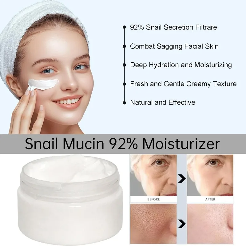 Multi-Action Strengthens Hydrating Soothing Daily Moisturizer 250g Snail Mucin Repair Face Cream Reduces Blemishes Dull Dry Skin