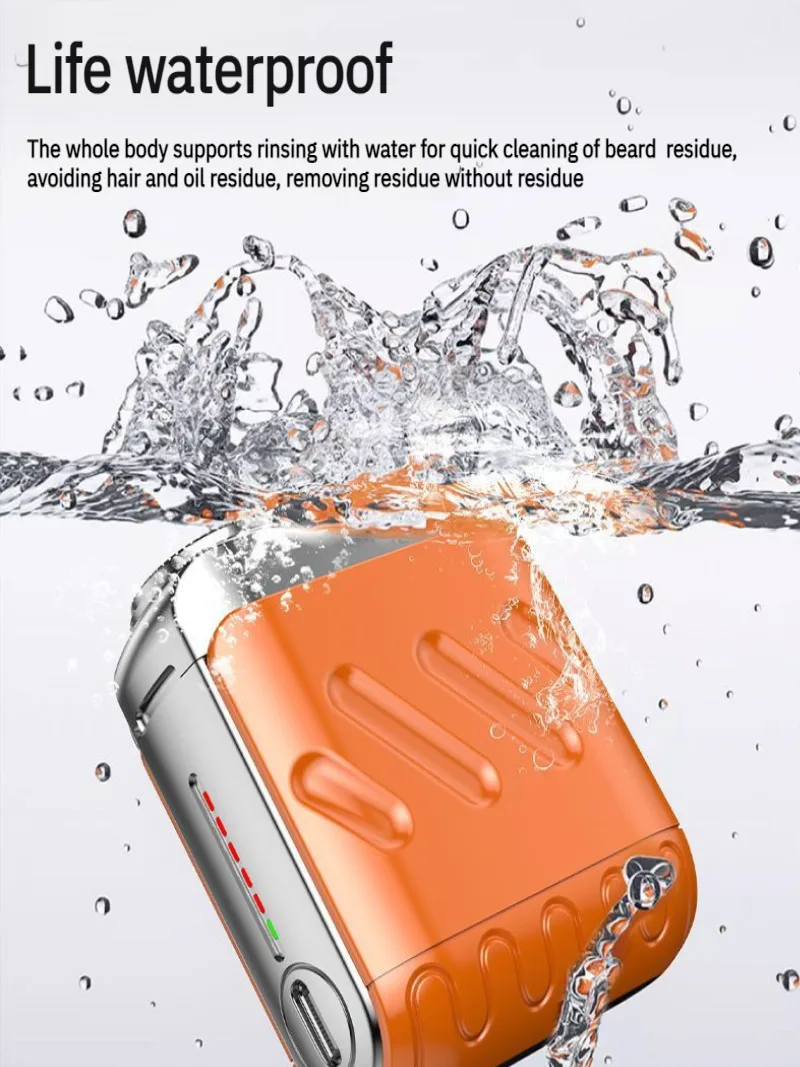 ماكينة حلاقة كهربائية دوارة بحلقة مزدوجة للرجال البالغين للمسافرين، تأثير حلاقة ممتاز، طحن تلقائي متوفر في عام