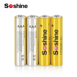 Soshine AAA 1.5V Lithium Battery 1.5 Volt 1200mAh Batteries Non-Rechargeable Battery for Flashlights Electronic Doorbell Toys