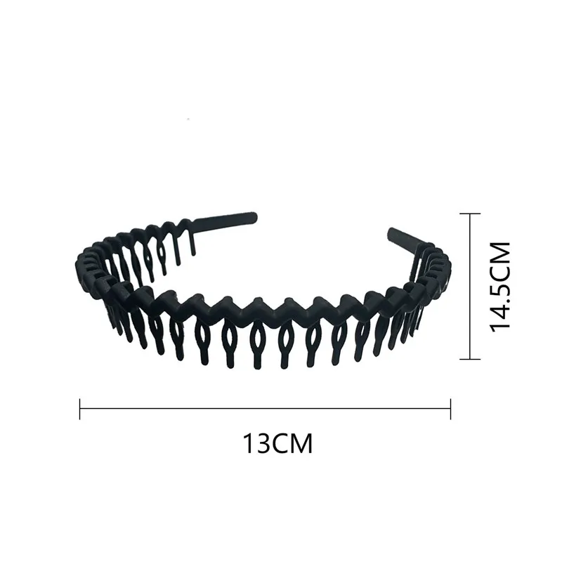 3Pcs Elegant Solid Color Wave Hairbands For Women Trendy Toothed Non-slip Hair Combs Hair Accessories Girl Face Wash Headbands