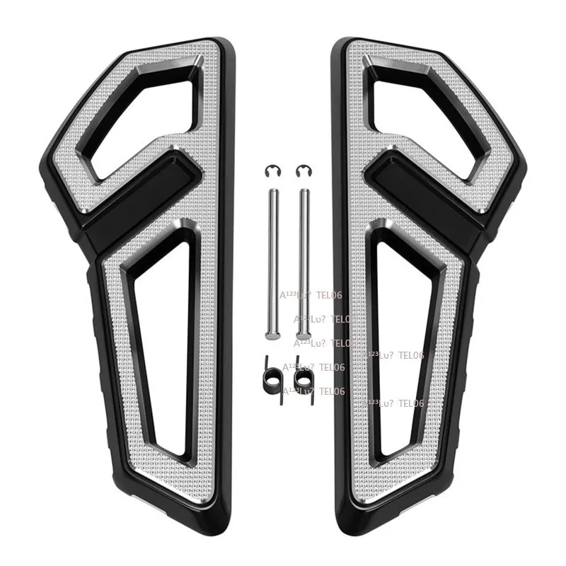 Fit Harley Road King Street Glide Modified New Front Rider Footrest Large Floorboard flagpole