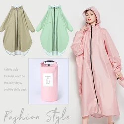 New Big Size Thicken Women Raincoat Waterproof Long Rain Coat Adults Outdoor Hiking Windproof Men Biker Lengthen Rainwear Jacket