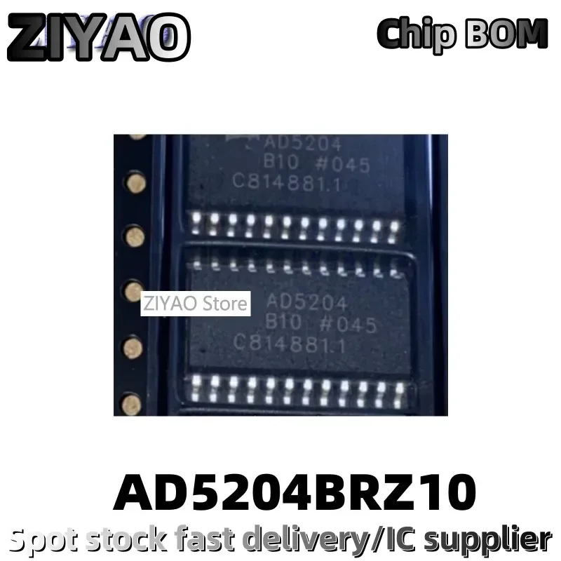 5PCS AD5204 AD5204BRZ10 AD5204B10 SOP24 integrated circuit digital potentiometer chip